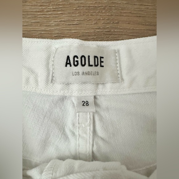 agolde ellis trouser jean in milkshake | low slung wide leg baggy pants | sz 28 - Picture 6 of 11